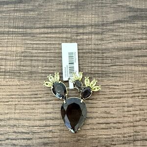 Banana Republic Black and Gold Brooch